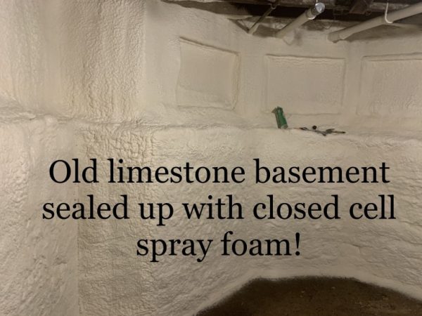Basement - AFTER Spray Foam Insulation